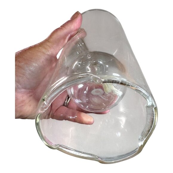 Wolfard Vintage Clear Glass Oil Lamp Unique Globe Design & Cylindrical 9" Tall - Picture 8 of 8